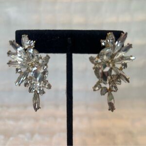 Elegant Silver Crystal Earrings